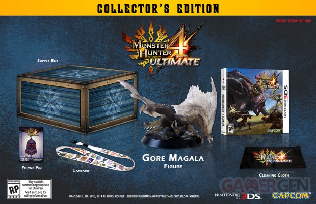 monster hunter 4 ultimate collectors edition unbox figurine pin