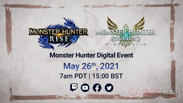 Monster Hunter Rise Digital Event 26 mai 2021 date heure