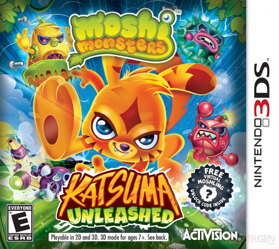Moshi Monsters Katsuma Unleashed boxart jaquette cover 3ds