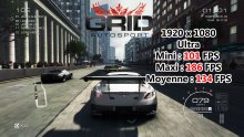 MSI Vortex G65 Test Avis Review Benchmark GRID Autosport