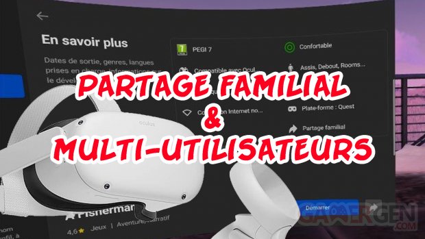 Multi utilisateur partage familial oculus Quest