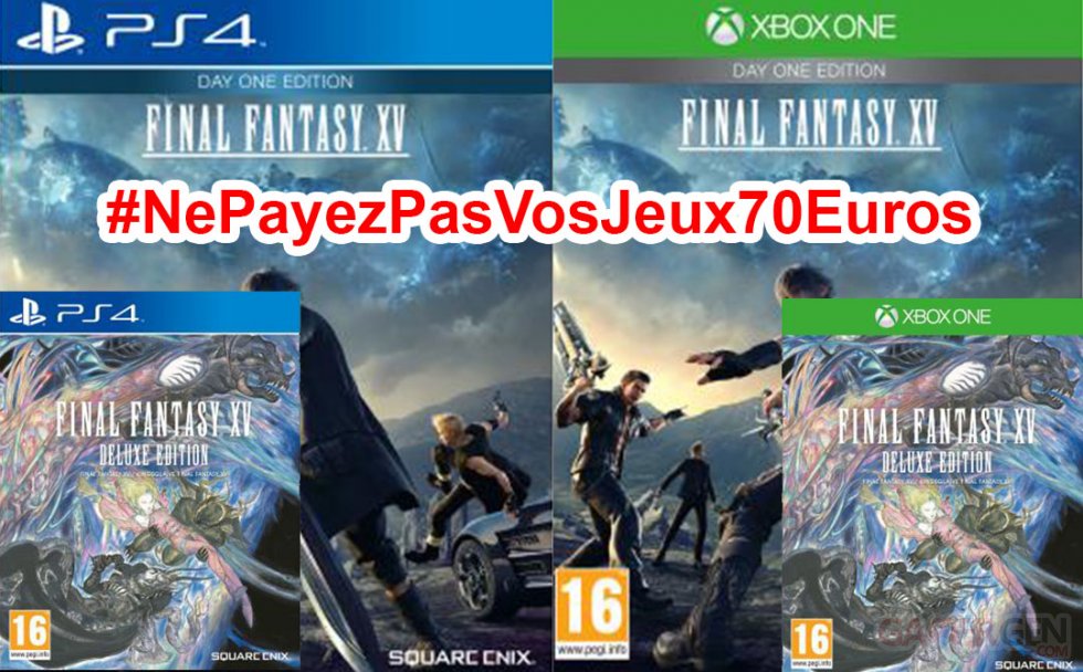 Ne Payez pas vos jeux 70 euros Final Fantasy XV