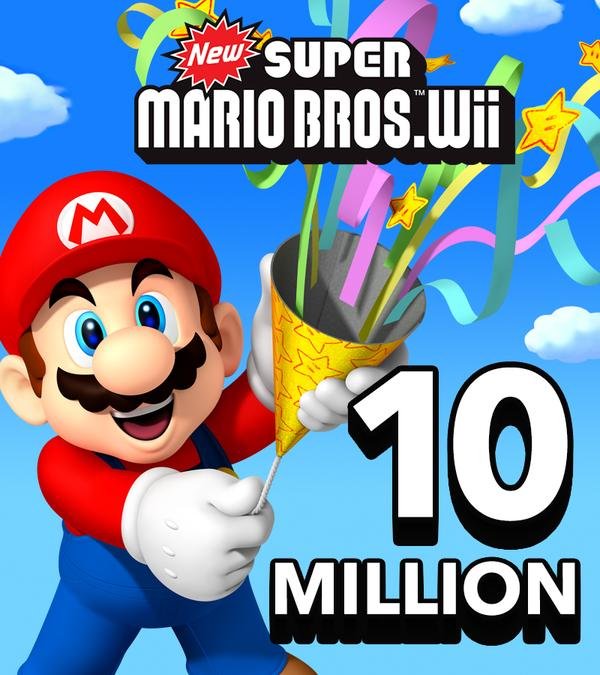New Super Mario Bros Wii 10 millions