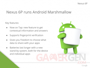 Nexus 6P Android 6 Marshmallow Fuite