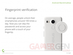 Nexus 6P Fingerprint verification capteur emprunte Fuite