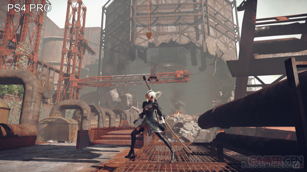 Nier Automata Comparaison PS4 Pro images (8)