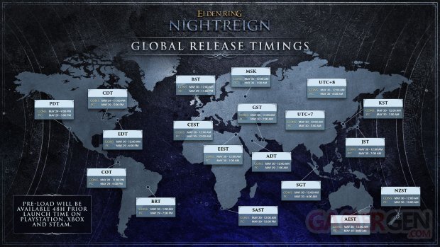 Nightreign Elden Ring ReleaseTimings Map