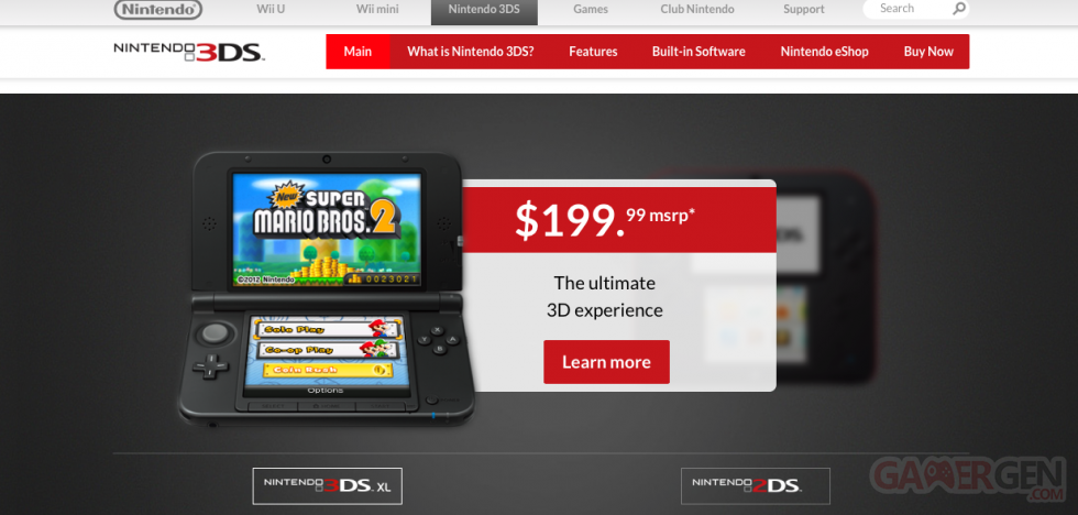 Nintendo site ame?ricain 3DS