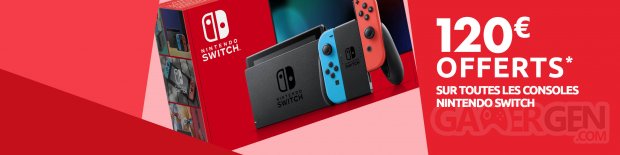 Nintendo Switch 120 euros réduction Carrefour