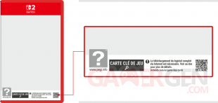 Nintendo Switch 2 boîte carte clé de jeu 16 05 2025