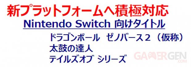 Nintendo Switch jeux