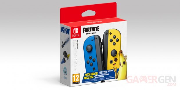 Nintendo Switch Joy Con bleu jaune édition collector Fortnite
