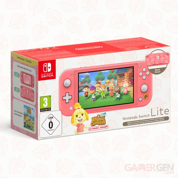 Nintendo Switch Lite pack Animal Crossing New Horizons Marie Hawaï 05 09 2023