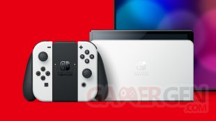 Nintendo Switch modèle OLED 06 7 2021 console hardware blanc beauty shot (4)