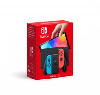 Nintendo Switch modèle OLED 06 7 2021 console hardware pack bundle rouge bleu néon