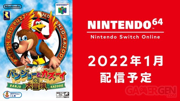Nintendo Switch Online Pack Additionnel Banjo Kazooie janvier 2022