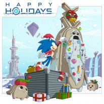Noël 2022 cartes vœux Sonic