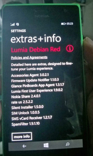 Nokia Lumia 730_Debian_Red