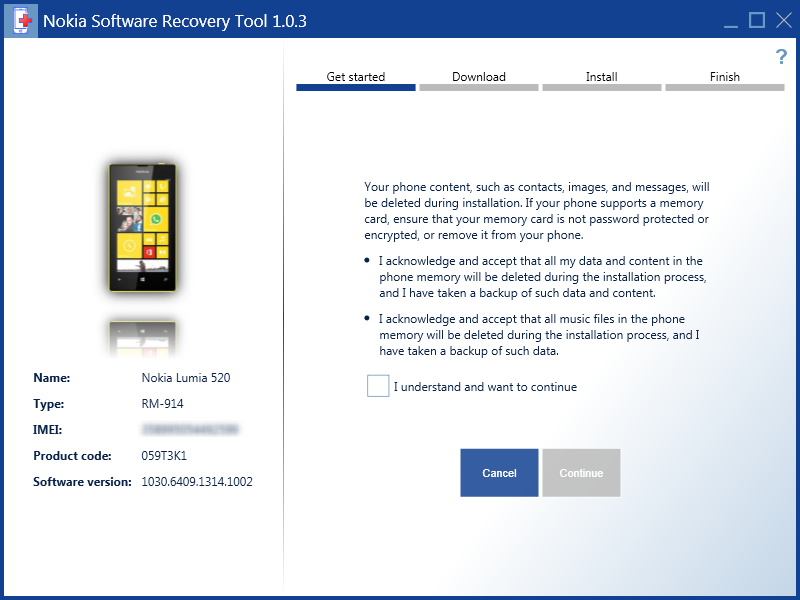 Nokia Software Recovery Tool_3