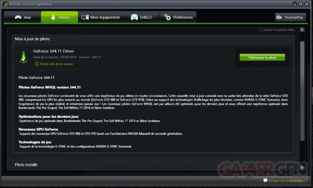 nvidia geforce experience driver 344