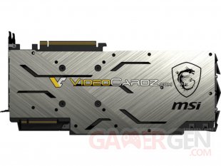 NVIDIA MSI RTX 2080 Ti GAMING X TRIO Backplate 1000x750