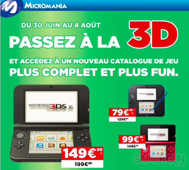 Offre 3DS, 3DS XL et 3DS Micromania