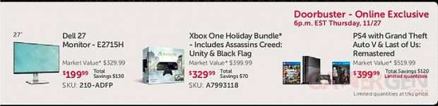 Offre Dell Thanksgiving Xbox One PS4