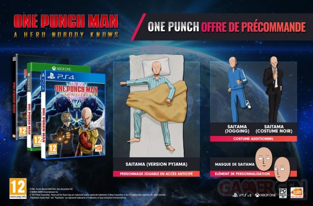 One Punch Man A Hero Nobody Knows bonus précommande 15 11 2019