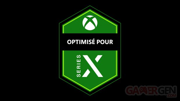 Optimisé Optimized pour for Xbox Series X icone badge logo pictogramme