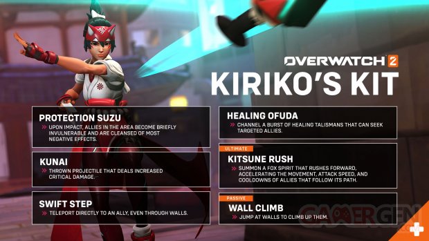 Overwatch 2 Kiriko Capacités