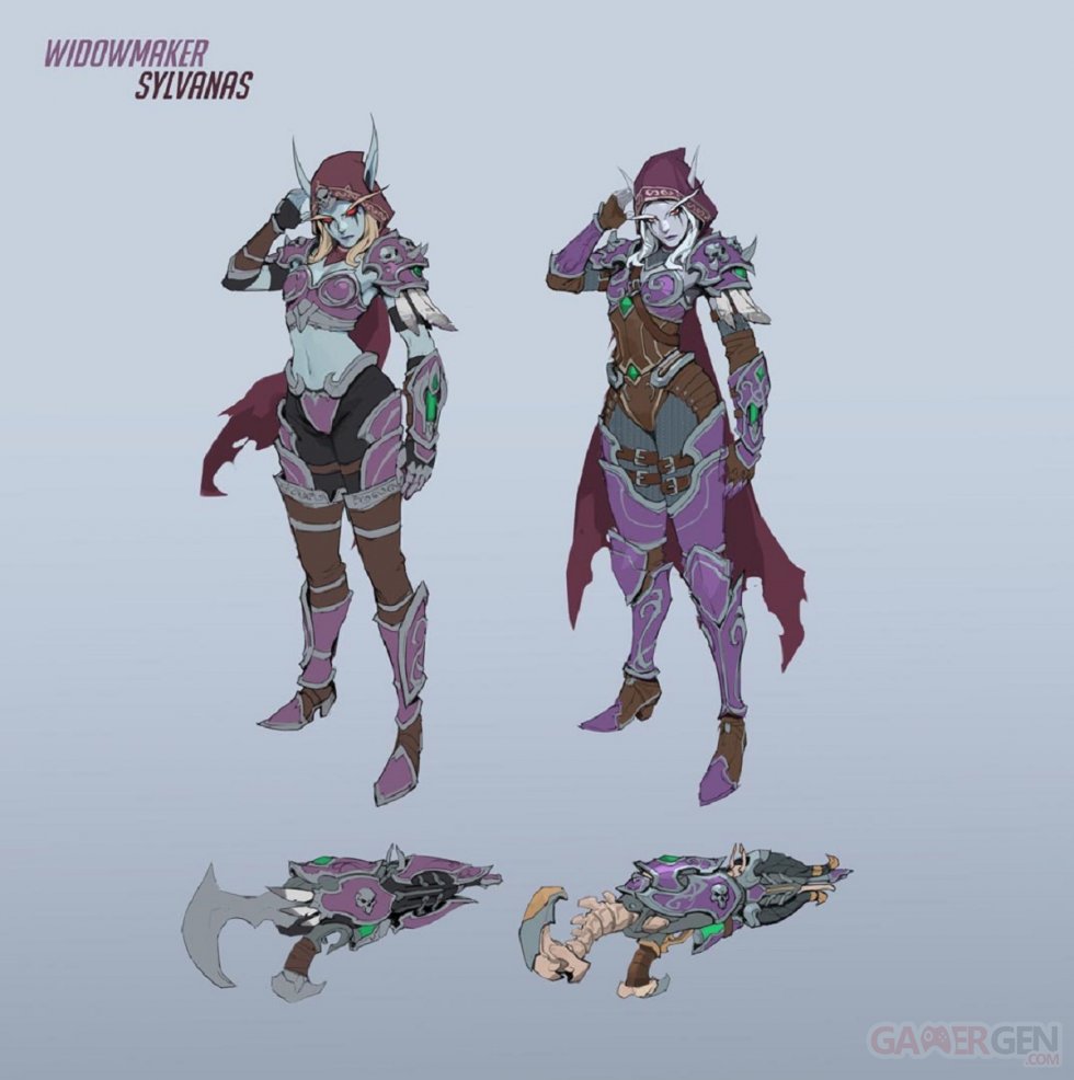 Overwatch 2 x World of Warcraft Fatale skin Sylvanas Coursevent Art1