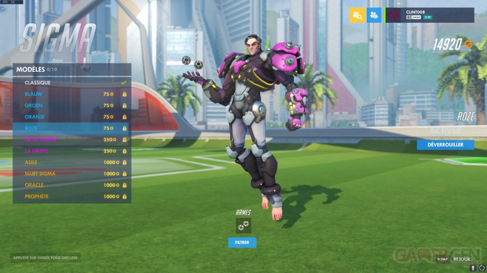Overwatch Sigma Cosmétiques (5)