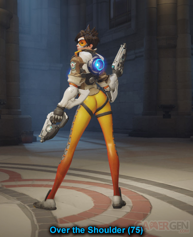 overwatch tracer victory pose 2 over the shoulder