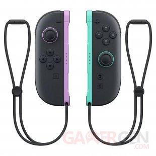 Paire de manettes Joy Con 2 violet clair  vert clair (4)