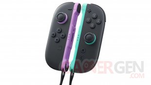 Paire de manettes Joy Con 2 violet clair  vert clair (5)