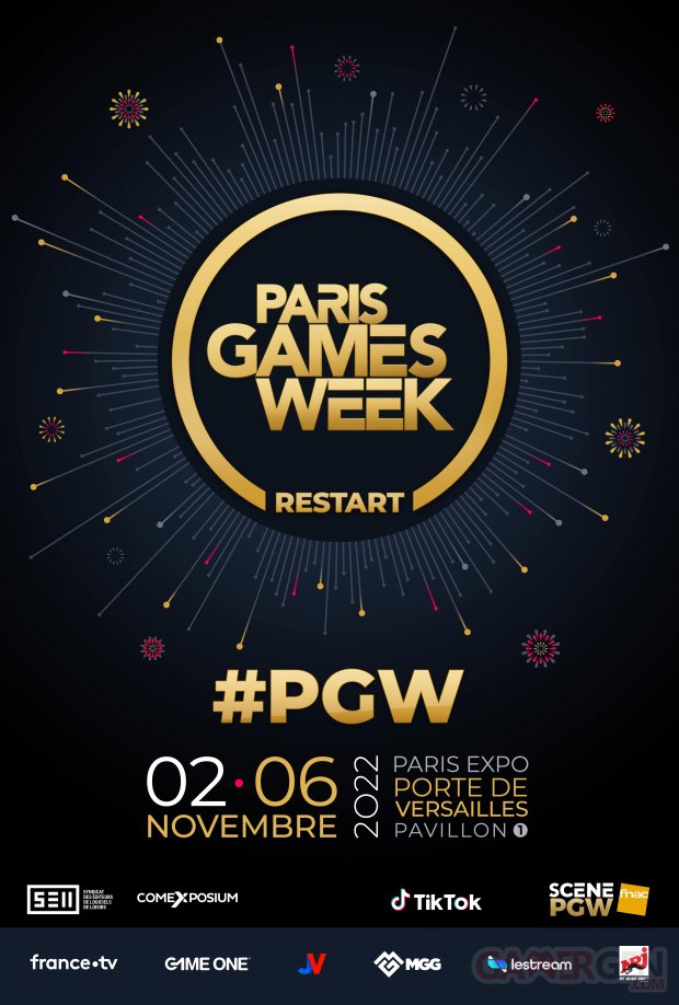 Paris Games Week AFFICHE PGW 2022 RESTART