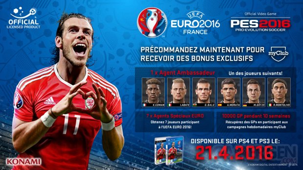 PES 2016 UEFA EURO 2016 Bonus Jaquette Cover gareth Bale2