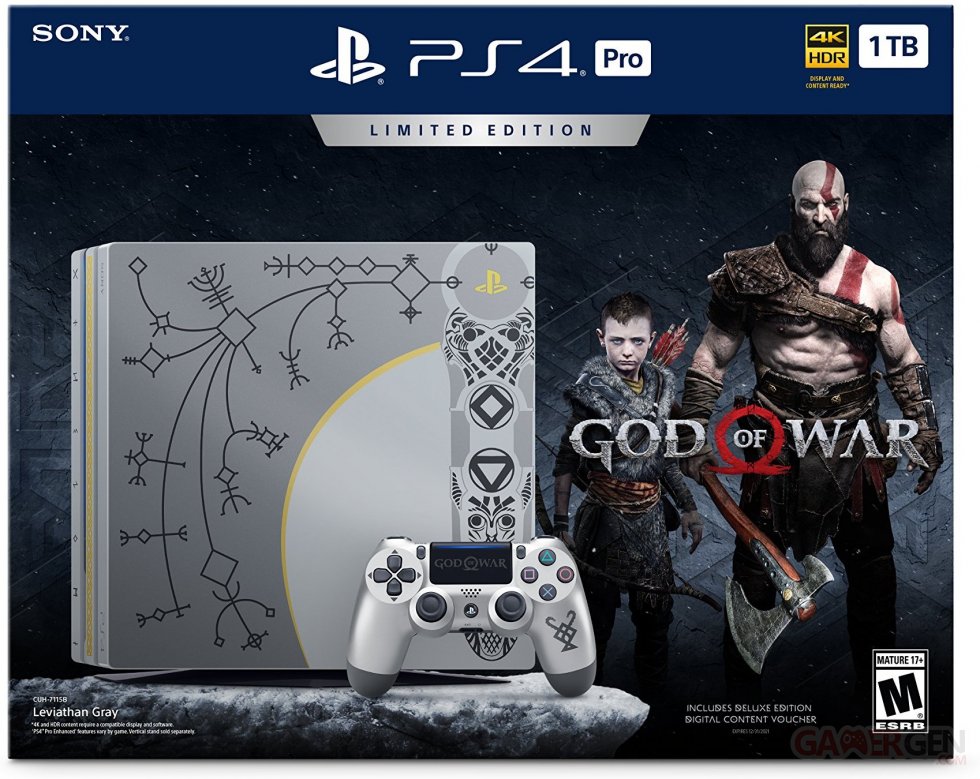 PlayStation 4 Pro 1TB Limited Edition Console - God of War Bundle