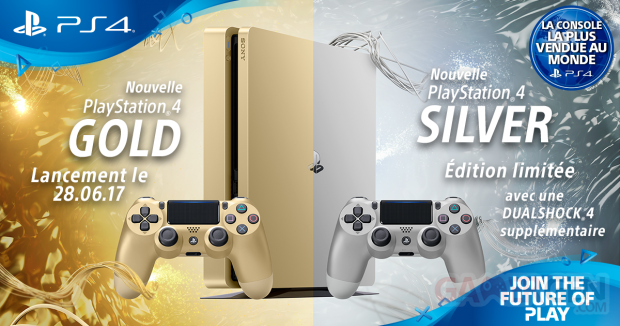 PlayStation 4 PS4 Gold Silver head