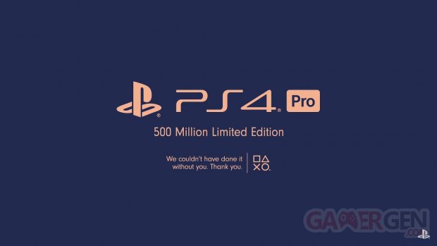 PlayStation 4 PS4 Pro 500 Million Limited Edition vignette 09 08 2018