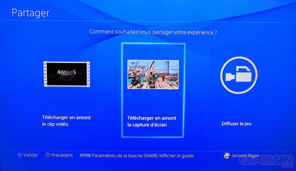 PlayStation 4 tuto tutoriel fonction share partage 06