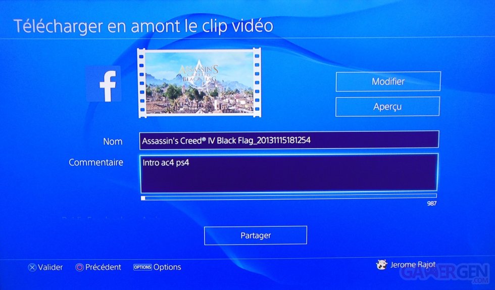 PlayStation 4 tuto tutoriel fonction share partage 09