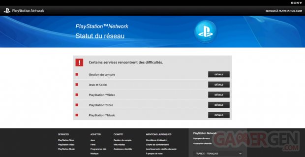 PlayStation Network down PSN HS 26 01 2018