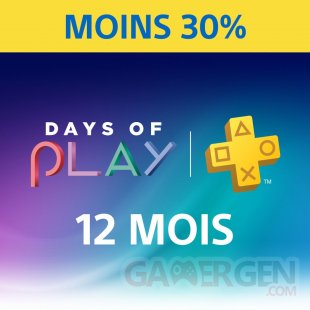 PlayStation Plus 12 mois Days of Play