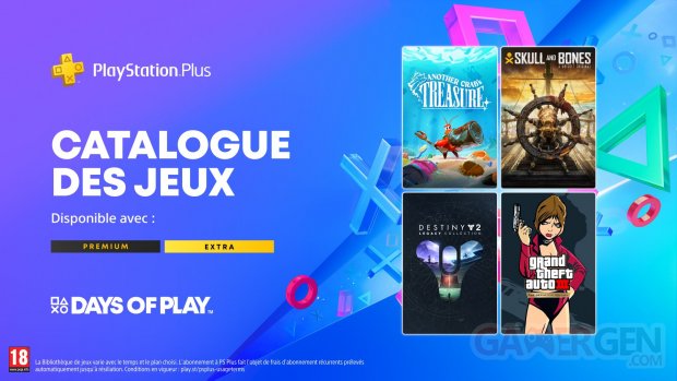 PlayStation Plus Extra Premium mai juin 2025 Days of Play