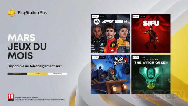 PlayStation Plus mars 2024