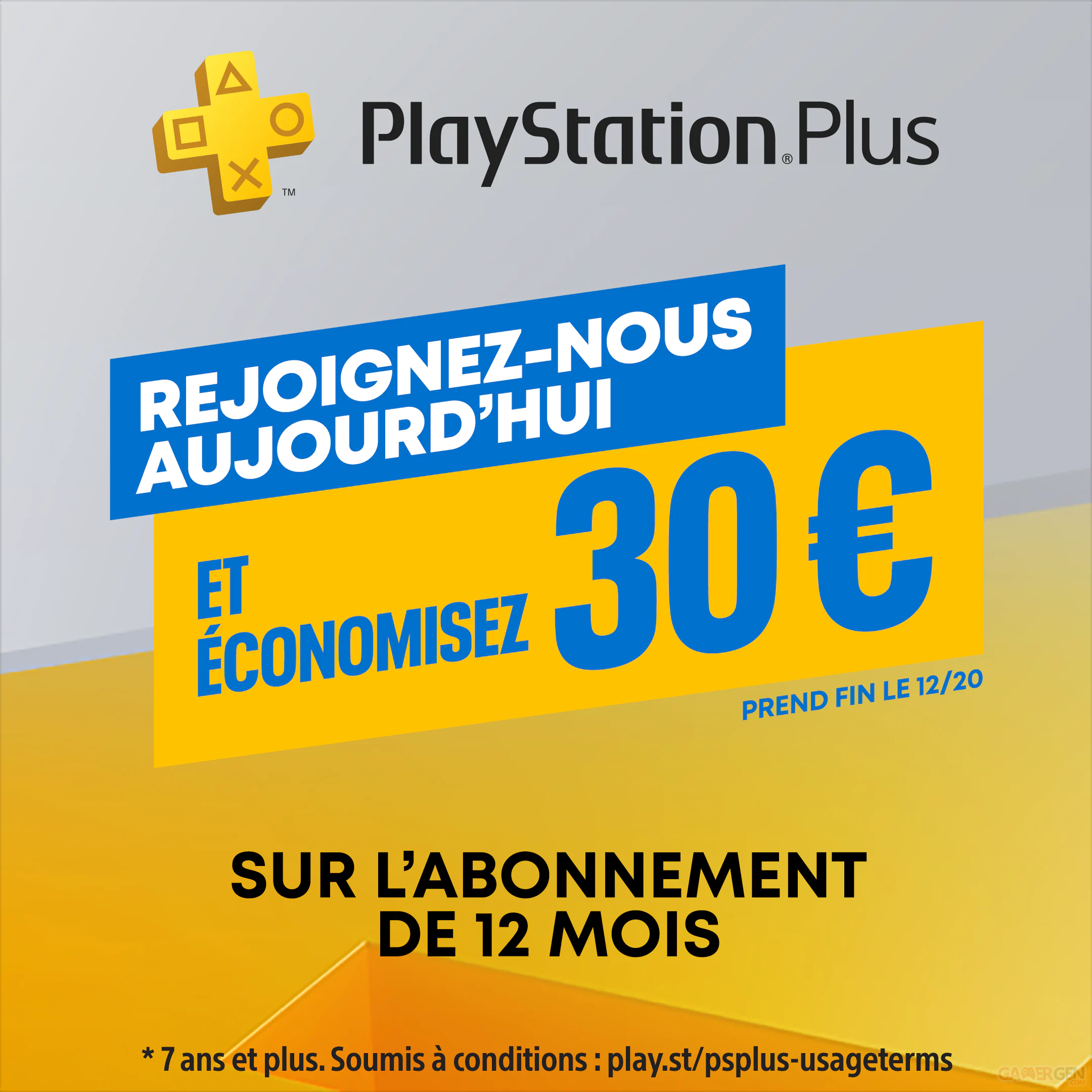 PS4 : une remise de 25 % sur l'abonnement PlayStation Plus (12 mois)