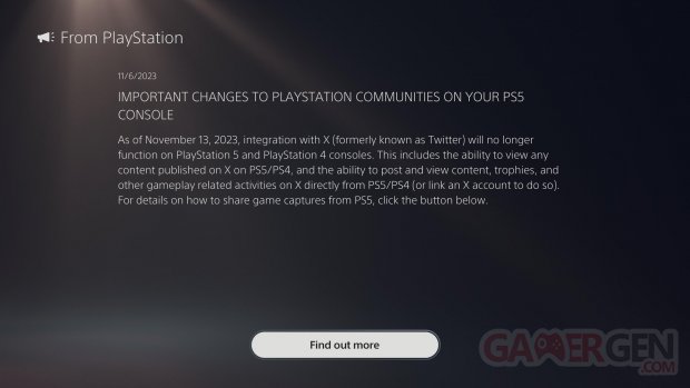 PlayStation Twitter X intégration partage 06 11 2023