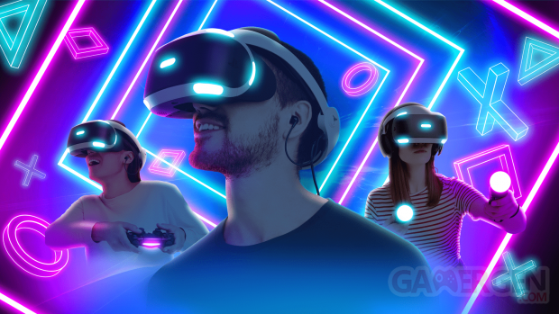 PlayStation VR PS VR casque réalité virtuelle headset banner lifestyle