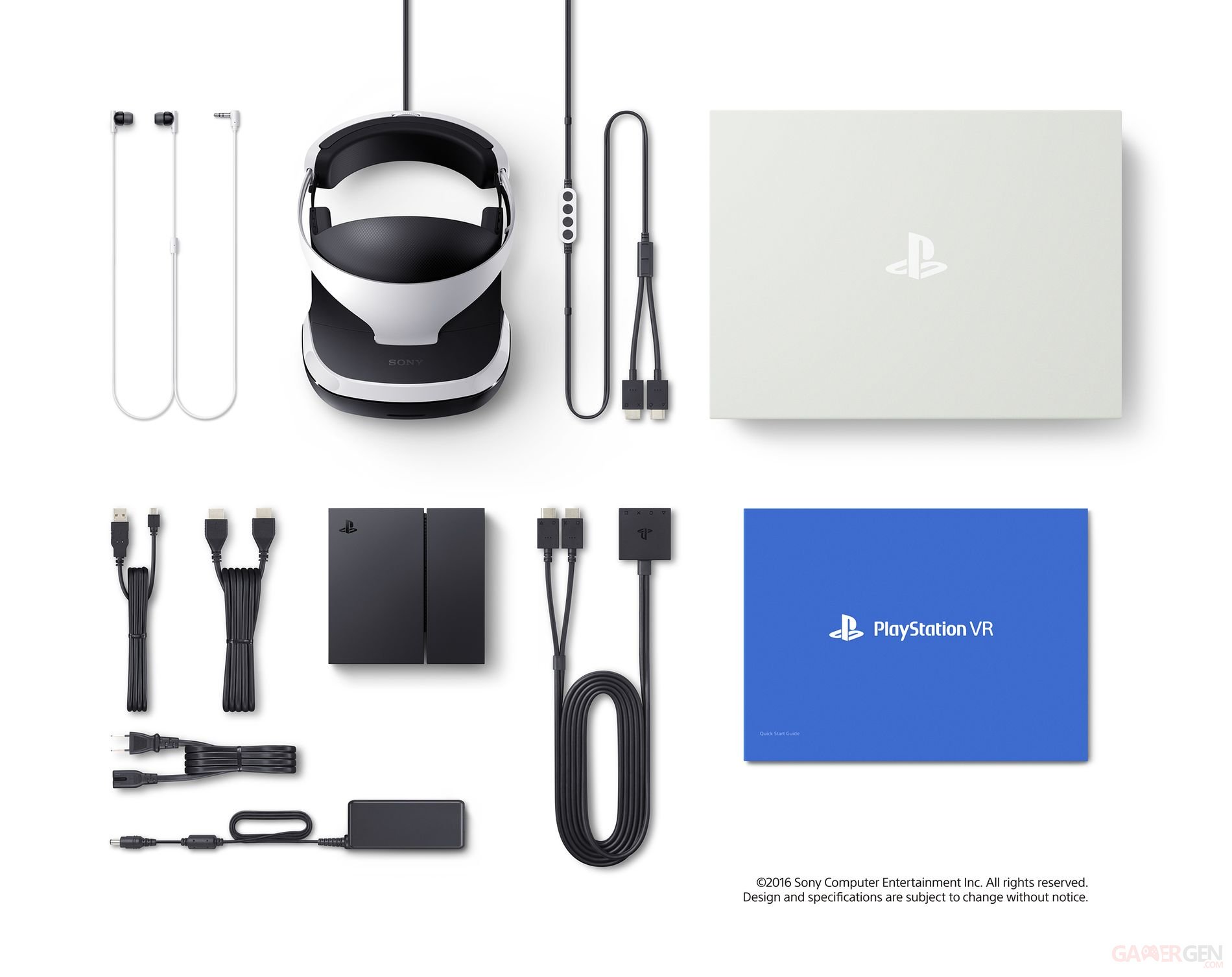 PlayStation VR : le contenu de la boîte, caractéristiques finales